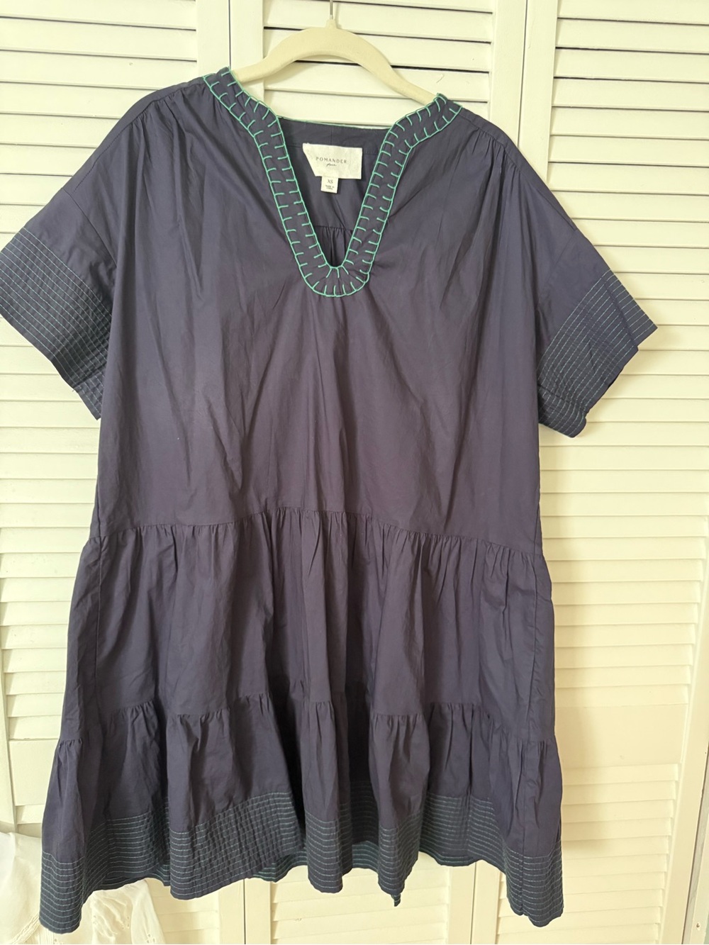 Tuckernuck Navy Kinsley dress  with  Stitch Trim